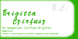 brigitta czirfusz business card